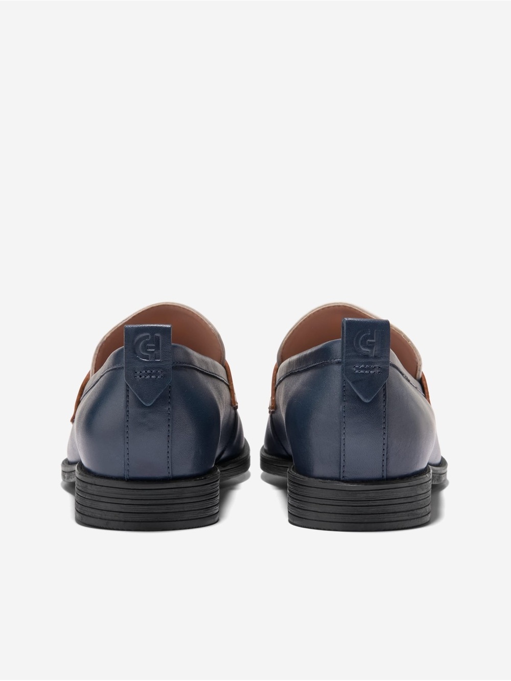 Cole Haan Women's Stassi Penny Loafers in Navy Ivy Pecan sz 8.5 - Picture 4 of 12